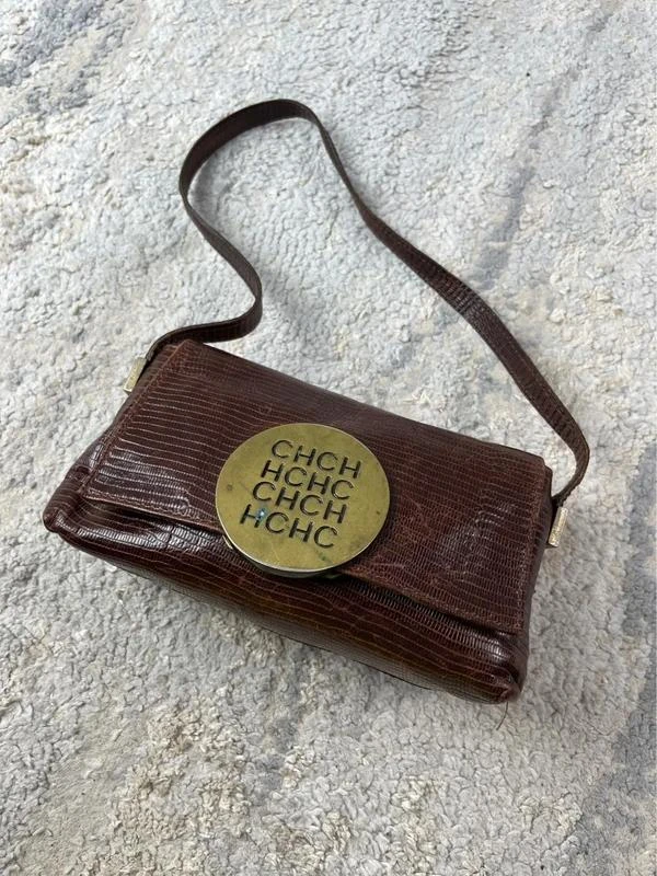 Bolsa Carolina Herrera Vintage Castanha Couro – photo 7